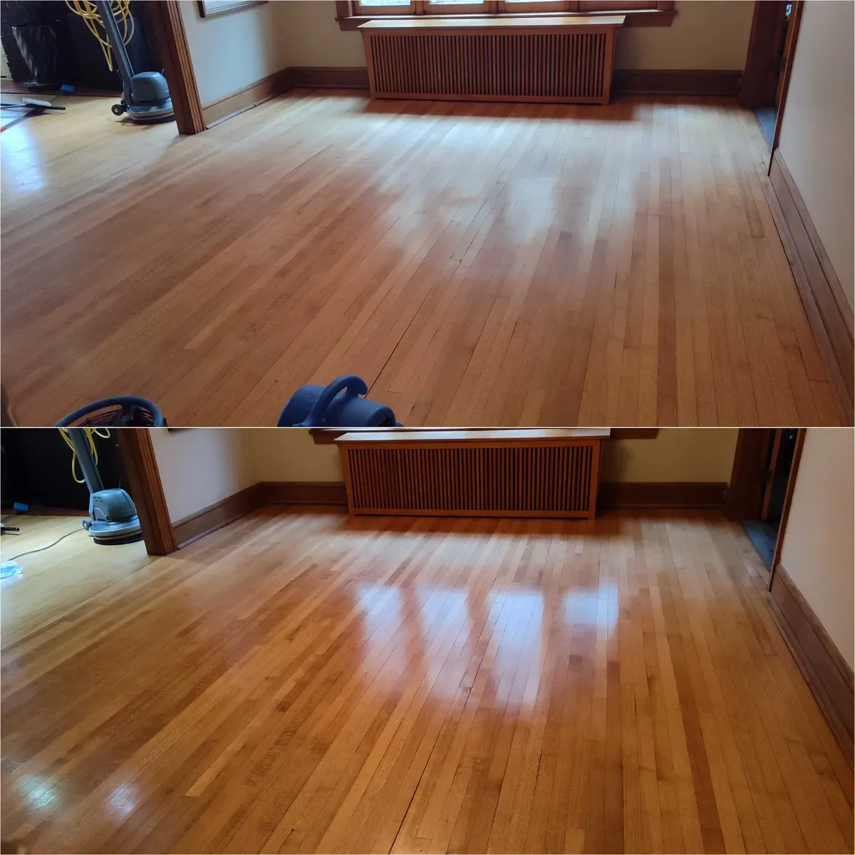 Before After Hardwood Floor Cleaning 2 by Haugland Brothers