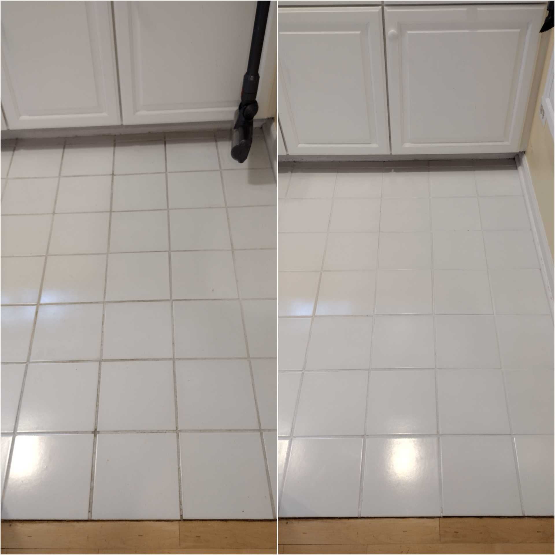 cleaning bathroom tile