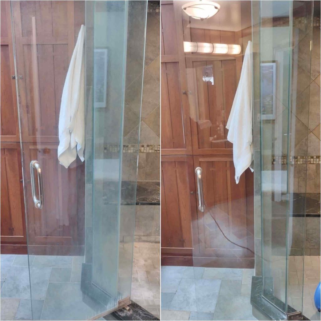 cleaning glass shower doors