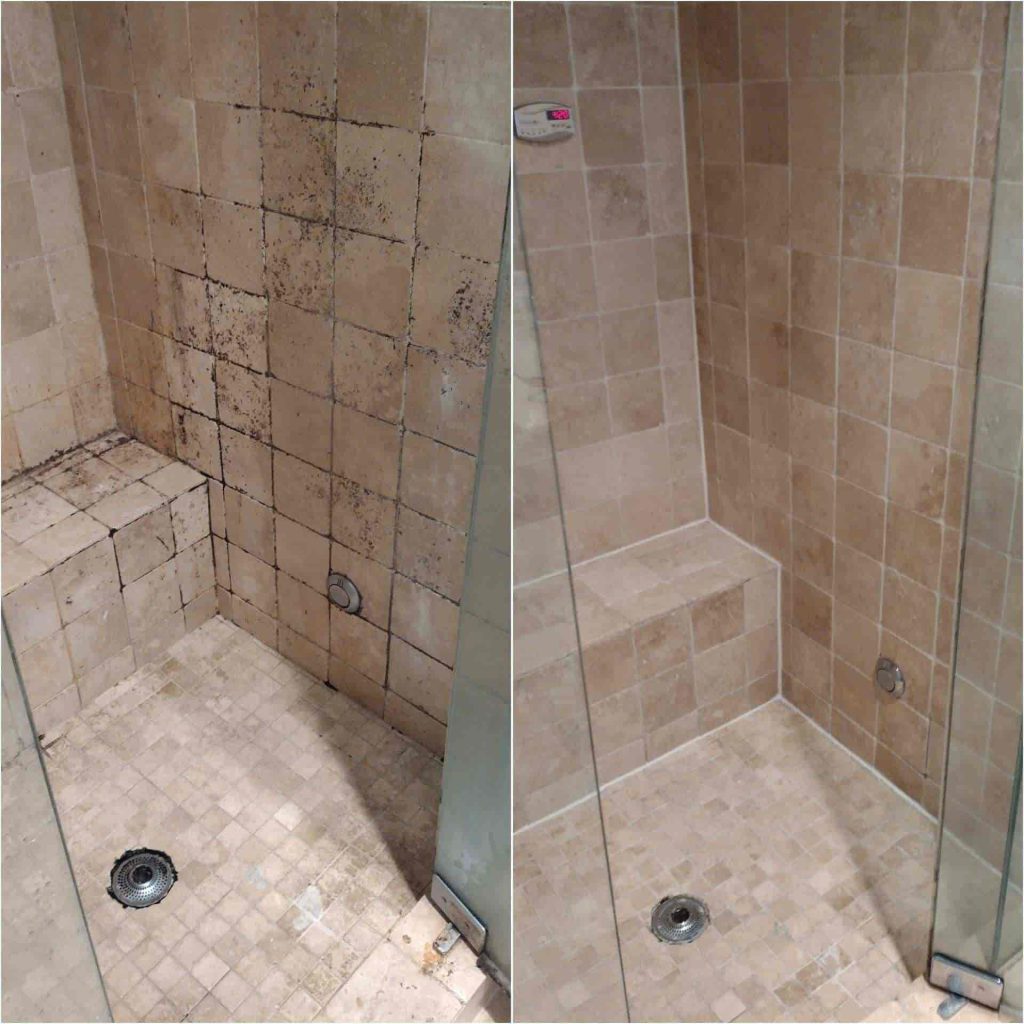 best way to clean shower grout