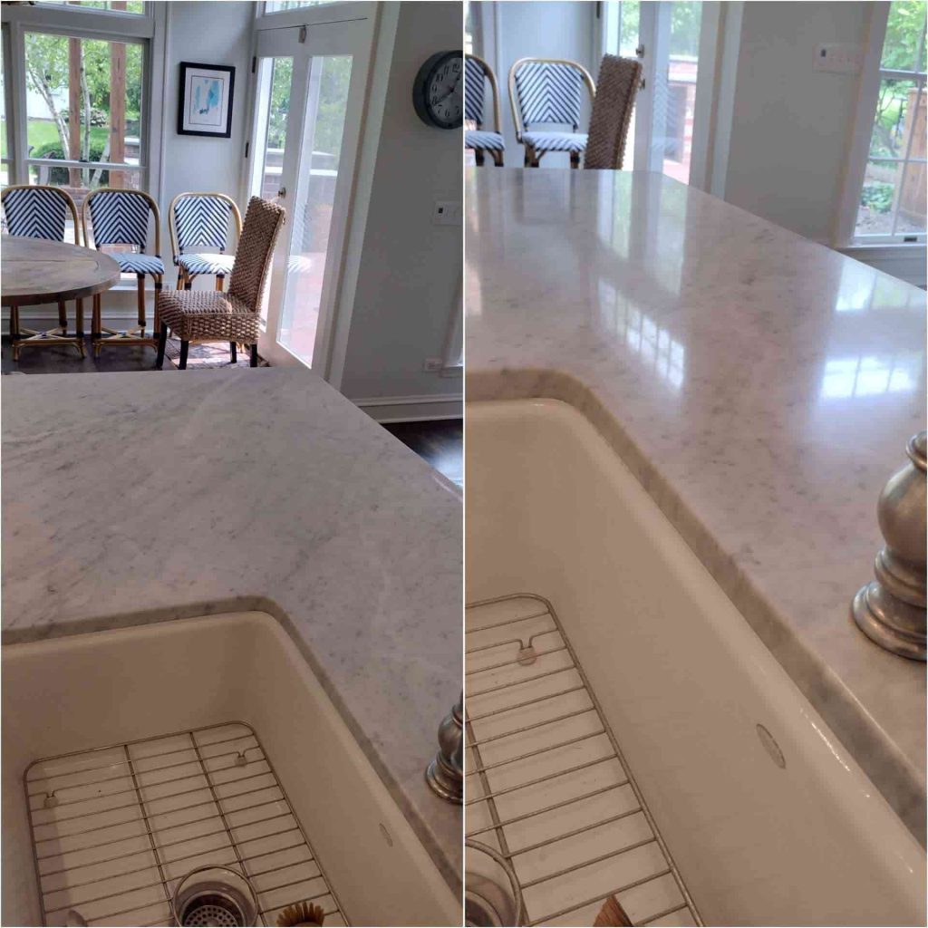 cleaning marble counters