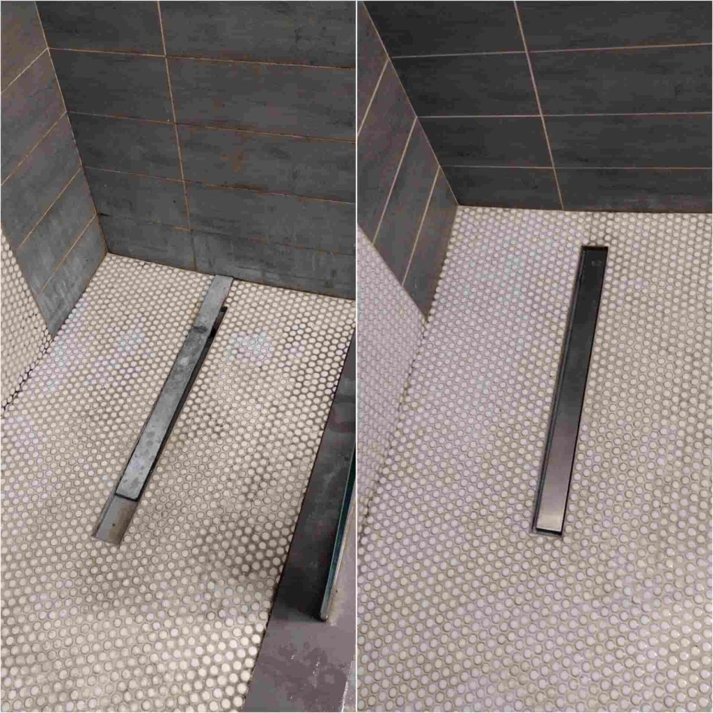 cleaning tile shower