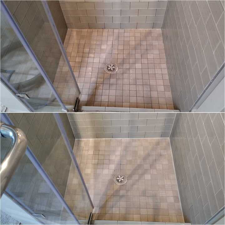 cleaning shower 