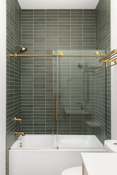 cleaning tile shower