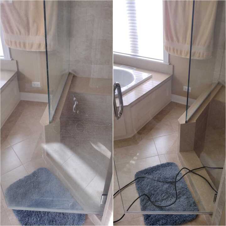 cleaning shower doors