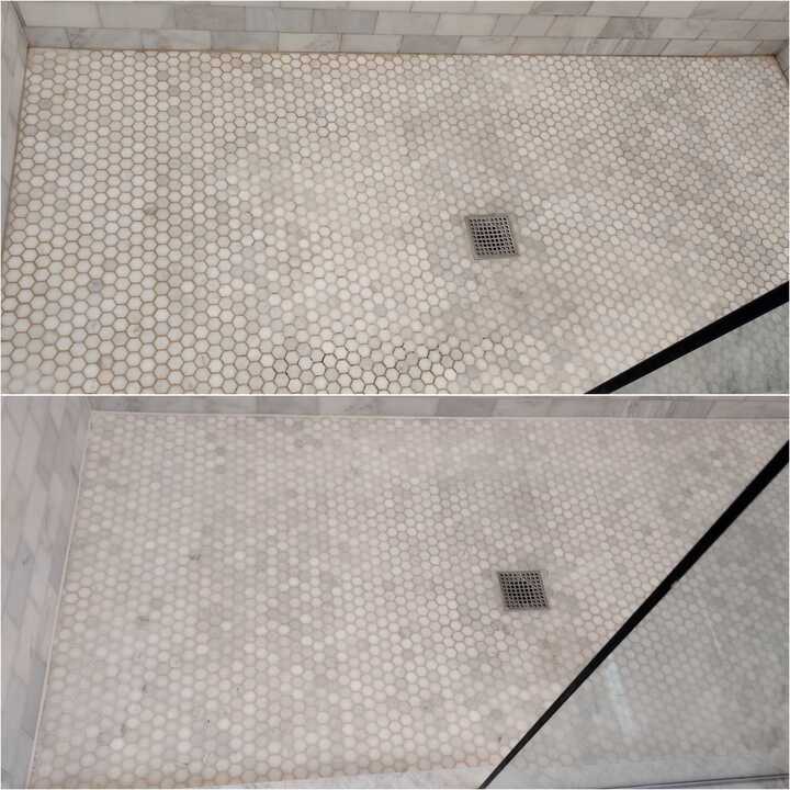 cleaning shower tile