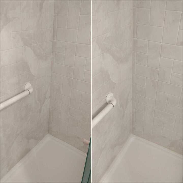 clean tile shower