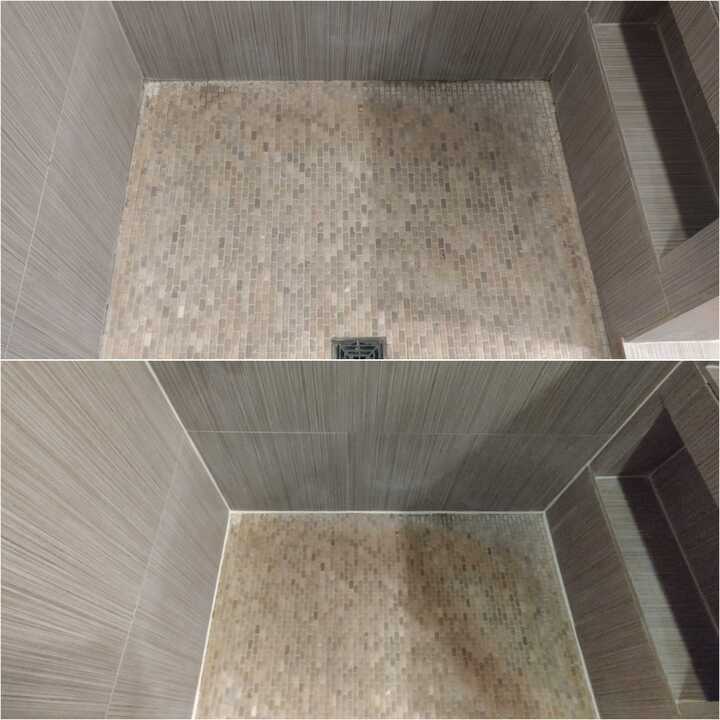 clean shower grout