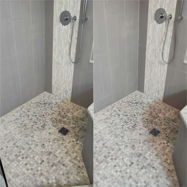 cleaning shower