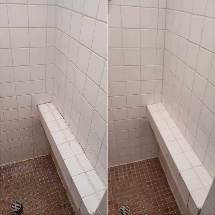 clean shower tile