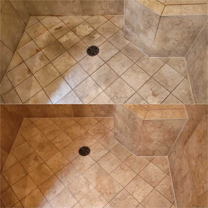 clean shower grout